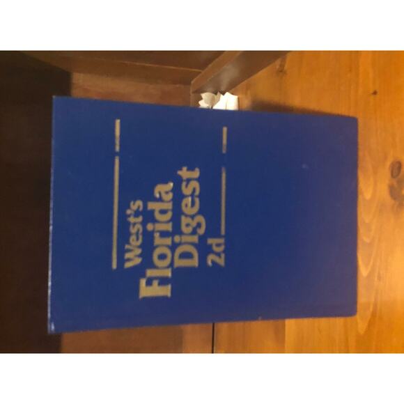 West's Florida Digest 2d: Volume 2- Appeal and Error 836 to 1180, 2001 Hardcover - Picture 1 of 4